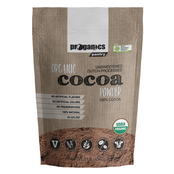 Proganics Pantry Organic Unsweetened Dutch-Processed Cocoa Powder (100% Cocoa)