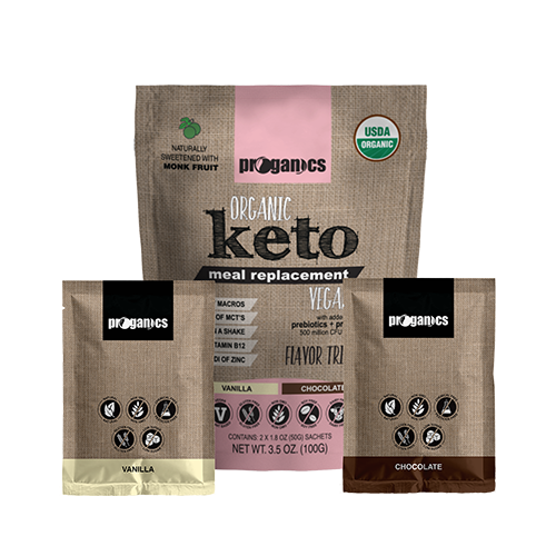 Organic Keto Meal Replacement Vegan Flavor Trial Pack