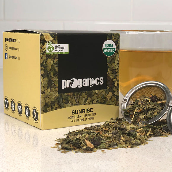 Proganics USA Organic Loose Leaf Herbal Tea Sunrise