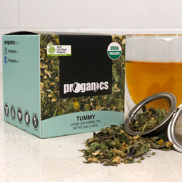 Proganics USA Organic Loose Leaf Herbal Tea Tummy